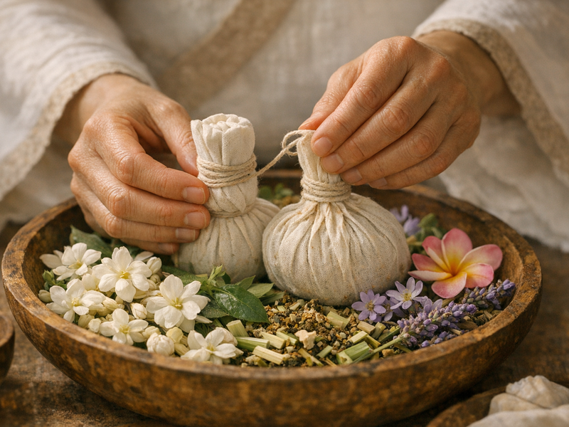 Detailaufnahme traditionelle Thai Dekoration