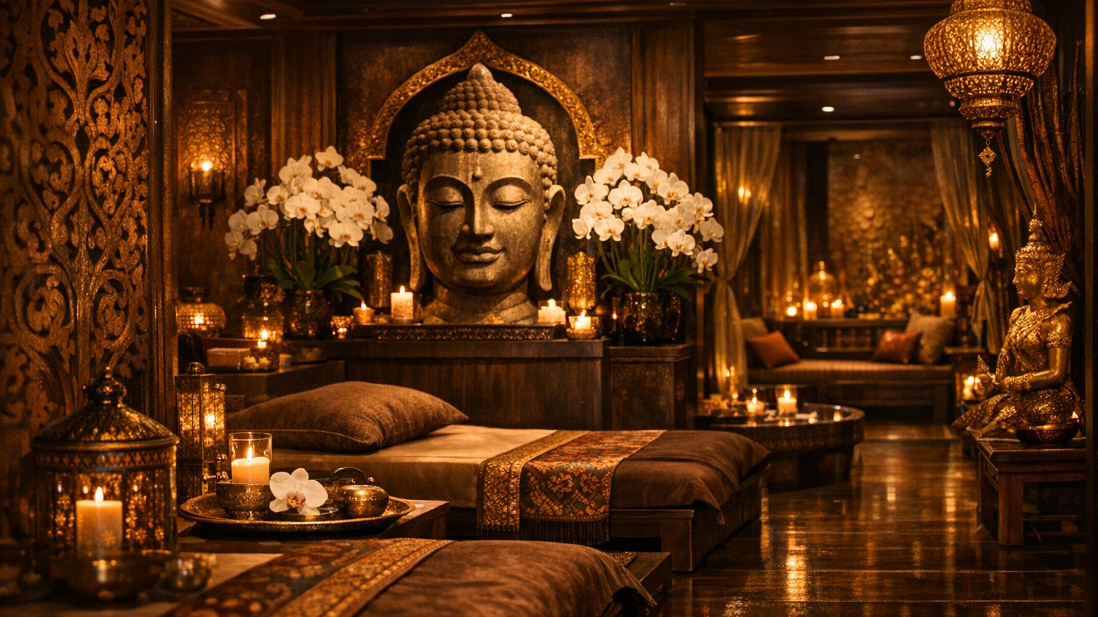 Entspannende Atmosphäre im Omi-Thaispa