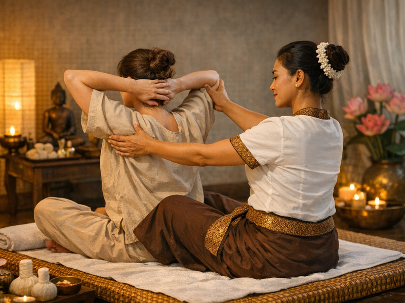 Traditionelle Thai Massage Griff